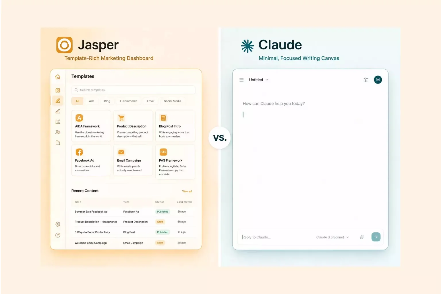 Best AI Content Writer 2026: Jasper vs. Claude Compared